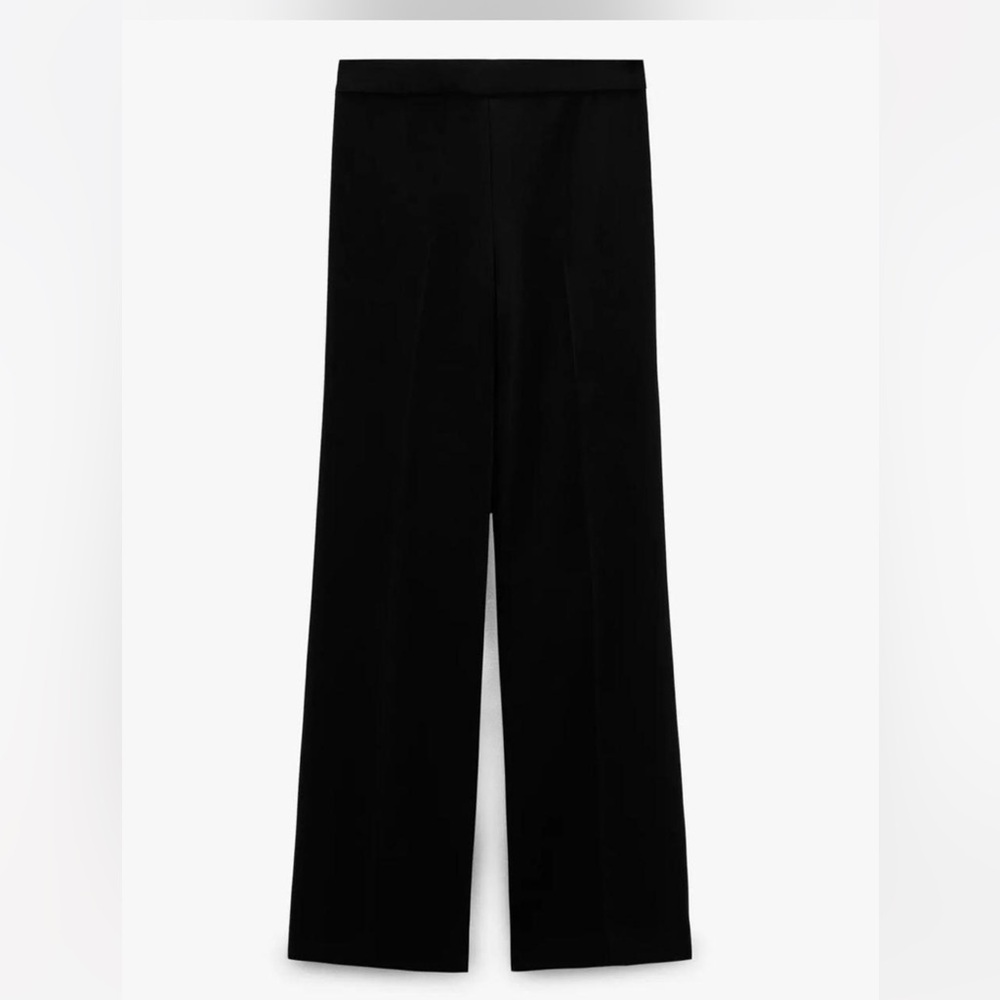 Zara Black Wide-Leg Trousers